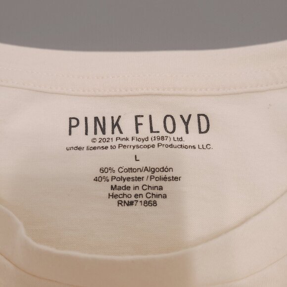 Pink Floyd Cropped Graphic Tee with Rhinestone Logo – Size L - Picture 4 of 8